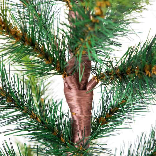 Northlight 3ft. Unlit Slim Pine Artificial Christmas Tree in Birch Wood Pot